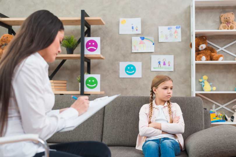 Inner child therapy session with guided visualisation practice
