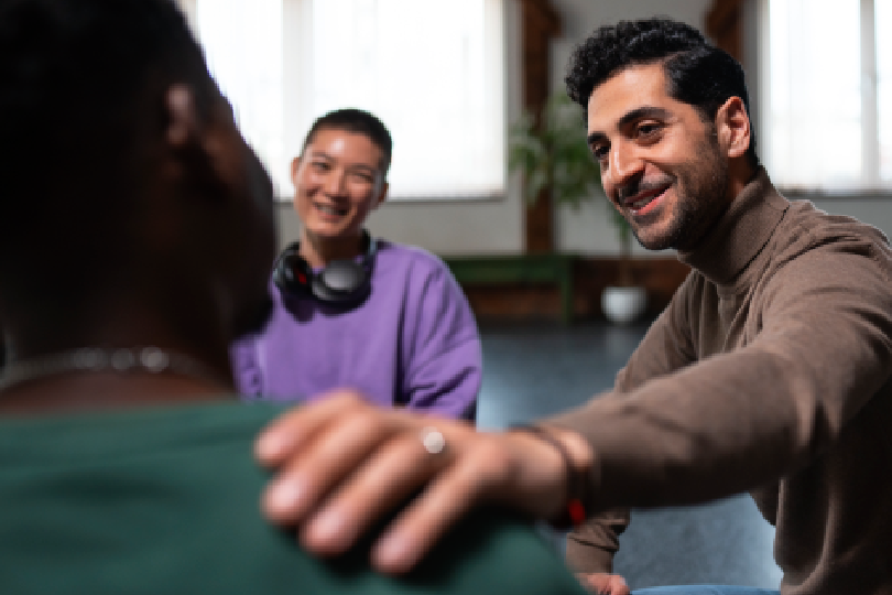 Past life regression therapist guiding trauma healing