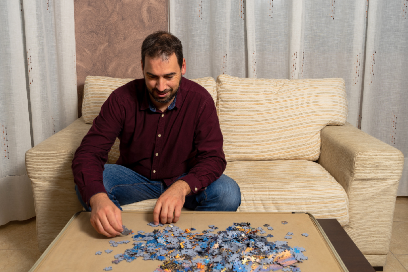 Image of a complex puzzle solved