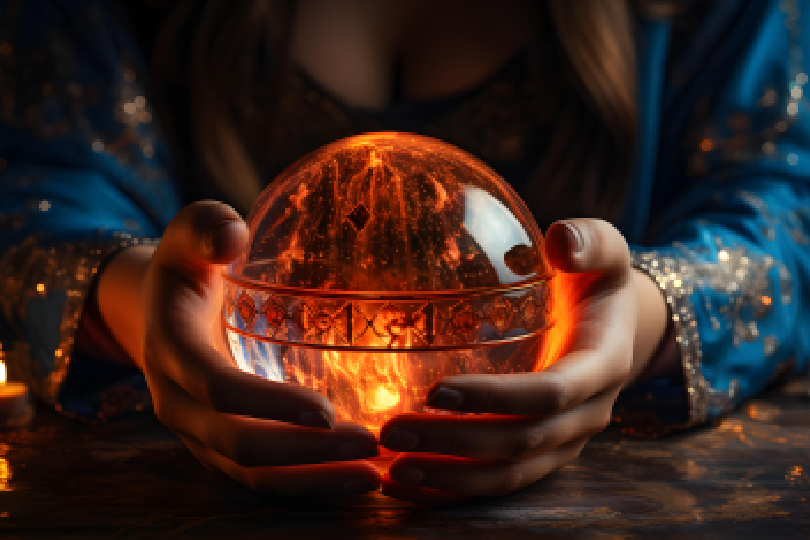 Image of a crystal ball next to tarot cards (Spiritual Card Readings Andheri to Find Clarity