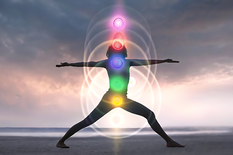 Image of a balanced figure with swirling energy (Holistic Wellness and Subconscious Transformation