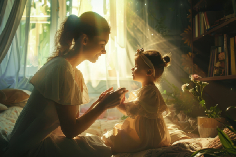 A woman practicing inner child healing to reclaim her personal identity