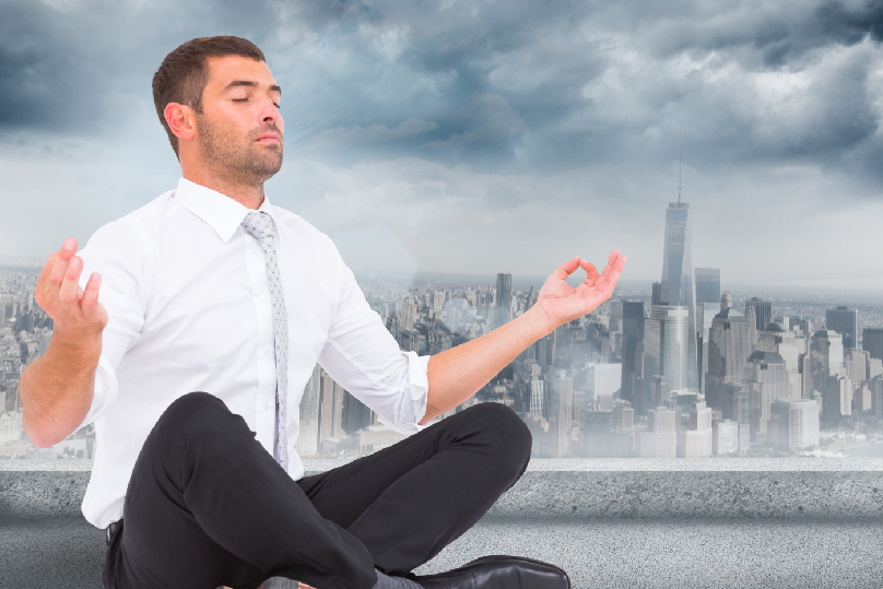 A person achieving freedom from addiction through regression treatment.
