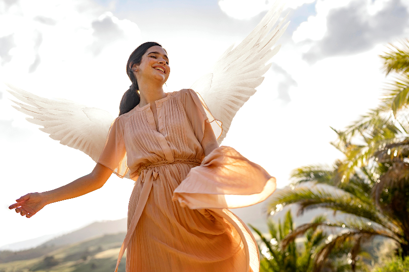 A professional feeling protected and grounded through angel energy healing